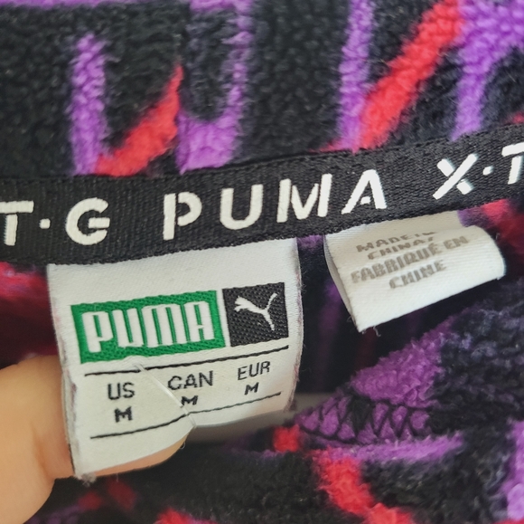 PUMA-retro style -90’s-Hoodie-Black&Puple - Picture 3 of 5